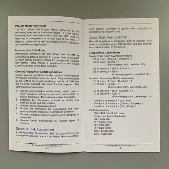 3/$15 - POCKET GUIDE TO PROJECT MANAGEMENT USING EARNED VA - Picture 3 of 5